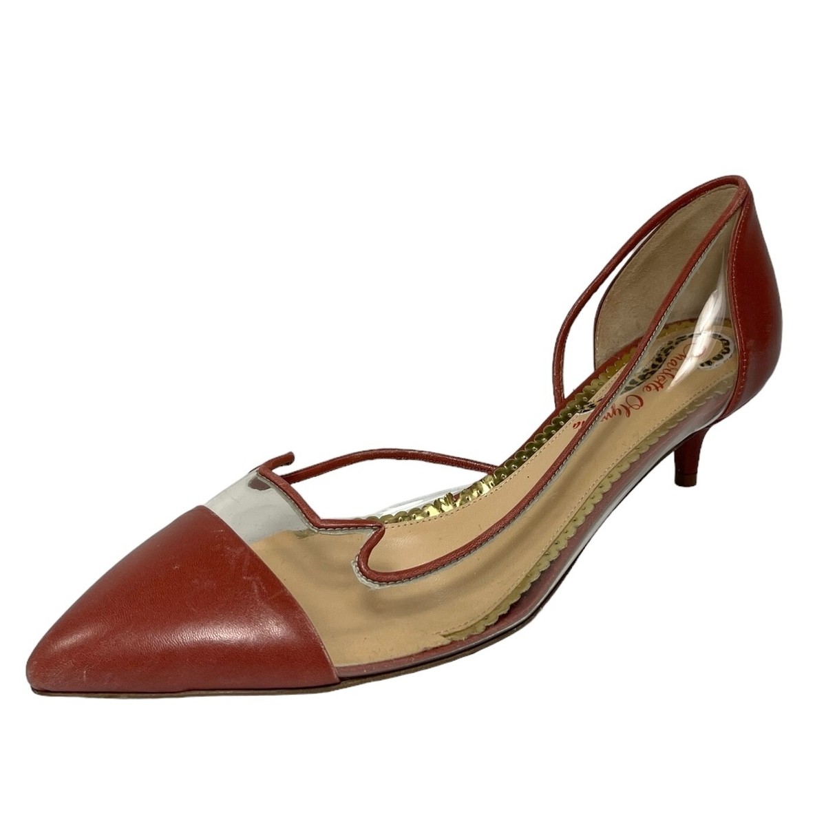CHARLOTTLE OLYMPIA Kitty Cat Ears Clear Rust Pumps Kitten