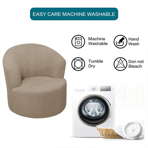 Drehstuhlbezug Stuhl Sofa Bezug rund für Wohnzimmer Schlafzimmer Büro - Bild 14 von 38