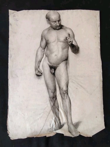 Dessin D'ARTDe Nu Homme Charles Martin SAUVAIGO( 1881-1970) /dessin De Concours. - Imagen 4 de 13