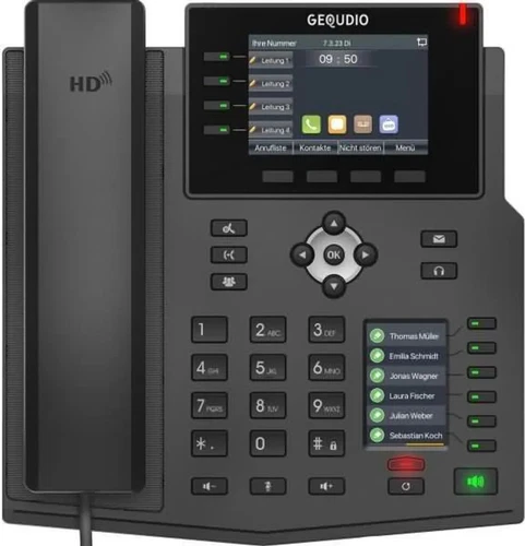 GEQUDIO GX5+ IP-Telefon – Gebraucht, NVP – Profi VoIP-Telefon mit HD-Audio, PoE 
