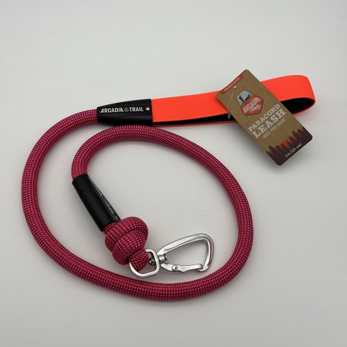 New w/ Tags Arcadia Trail Paracord Durable Nylon Dog Leash 4 ft Pink