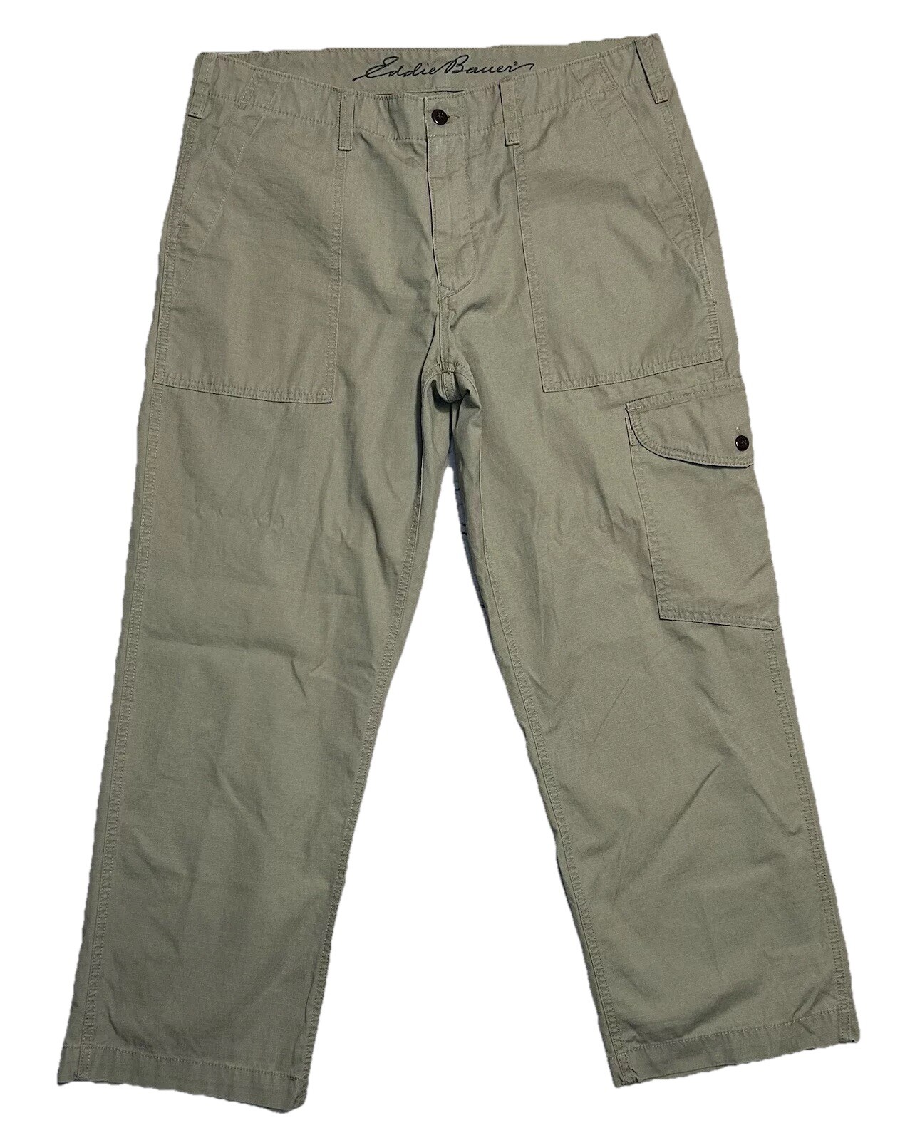 Eddie Bauer Canvas Utility Pant  Light Olive Green Size 38W X 30L