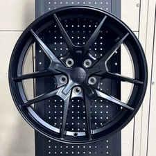 18" FK8 LE TYPE R STYLE FITS HONDA CIVIC SI SATIN BLACK ALLOY WHEELS FLOW FORGED