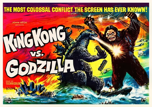 King Kong Vs. Godzilla Vintage Movie Poster - Art Print - Wall Decor