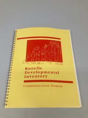 Battelle Developmental Inventory Communication Domain Book Manual 1984