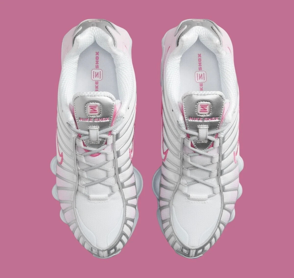みるく（シルバー1本、ピンク1本、白1本） Nike Shox TL Women's Size 8.5 MTLC Platinum/Pink Sicle HV2520-001