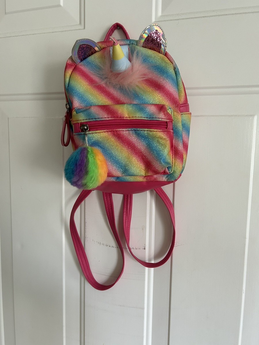 girls unicorn mini backpack For Pink & Blue Baby Shop Hook loop for hanging up your bag Wonder Nation Girl's 17 inch