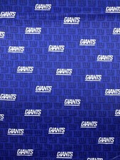 NFL NEW YORK GIANTS Football MINI PRINT 16 X 44 Long 100 Cotton Fabric
