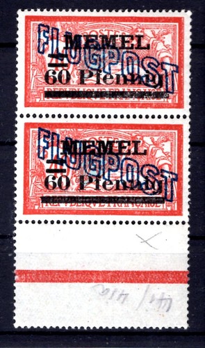 Memel 41III Abart Unstamped BPP (L6612