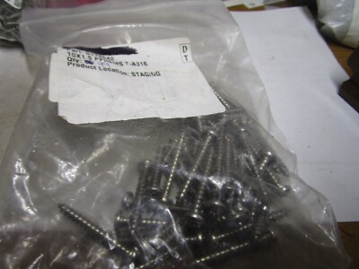 #10-12 x 1-1/2'' Phillips Pan Head 316 Type A Point S/S Sheet Metal Screw QTY 49