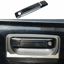For 2015-2020 Ford Ranger Black Titanium Tailgate Rear Door Handle Cover Decor