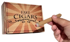 FAKE CIGAR Red Ash Magic Trick Joke Gag Lit Prop Prank Smoking Gangster Costume