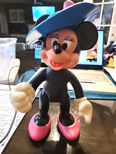 Vintage Disney Minnie Mouse, 10 " High, Hard Plastic With Removeable Hat, ARCO