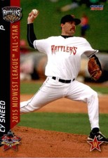 2015 Midwest League All-Star Game Choice #32 Cy Sneed Elko Nevada Baseball Card