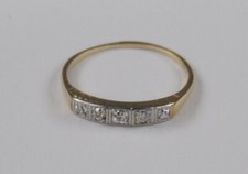 Ring Diamant Brillant Eternity Memory 0.30 Carat 585 gold Vintage Antik