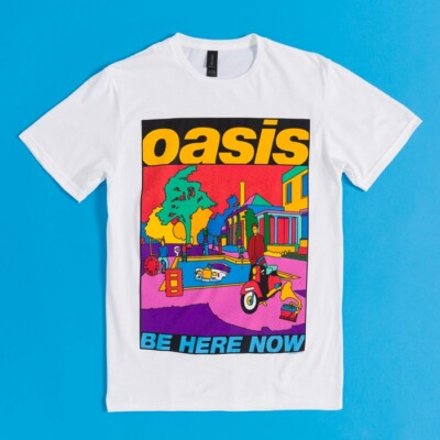 Official Oasis Be Here Now White T-Shirt : S,L,XL | eBay UK
