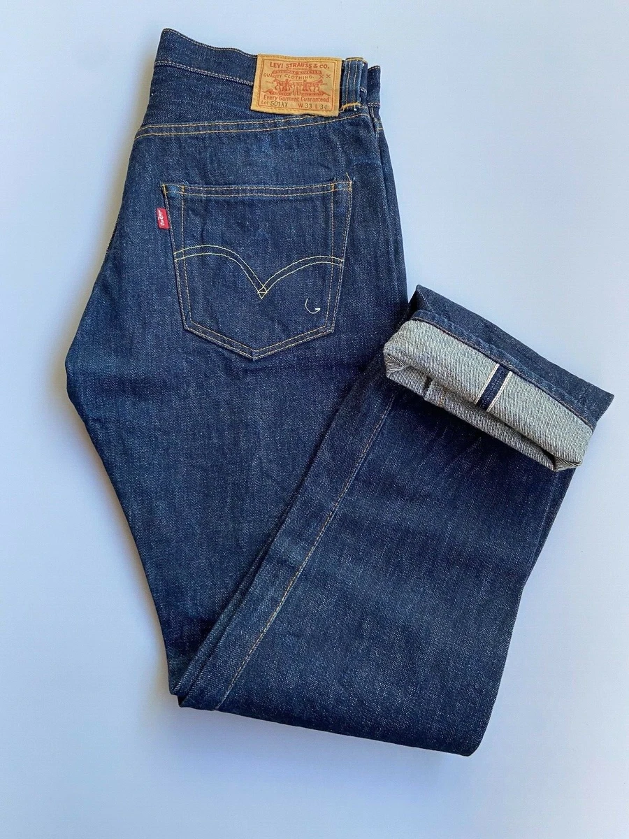 Vintage Levis 1947 NWT 32x31.5 501 selvedge R button Made in USA