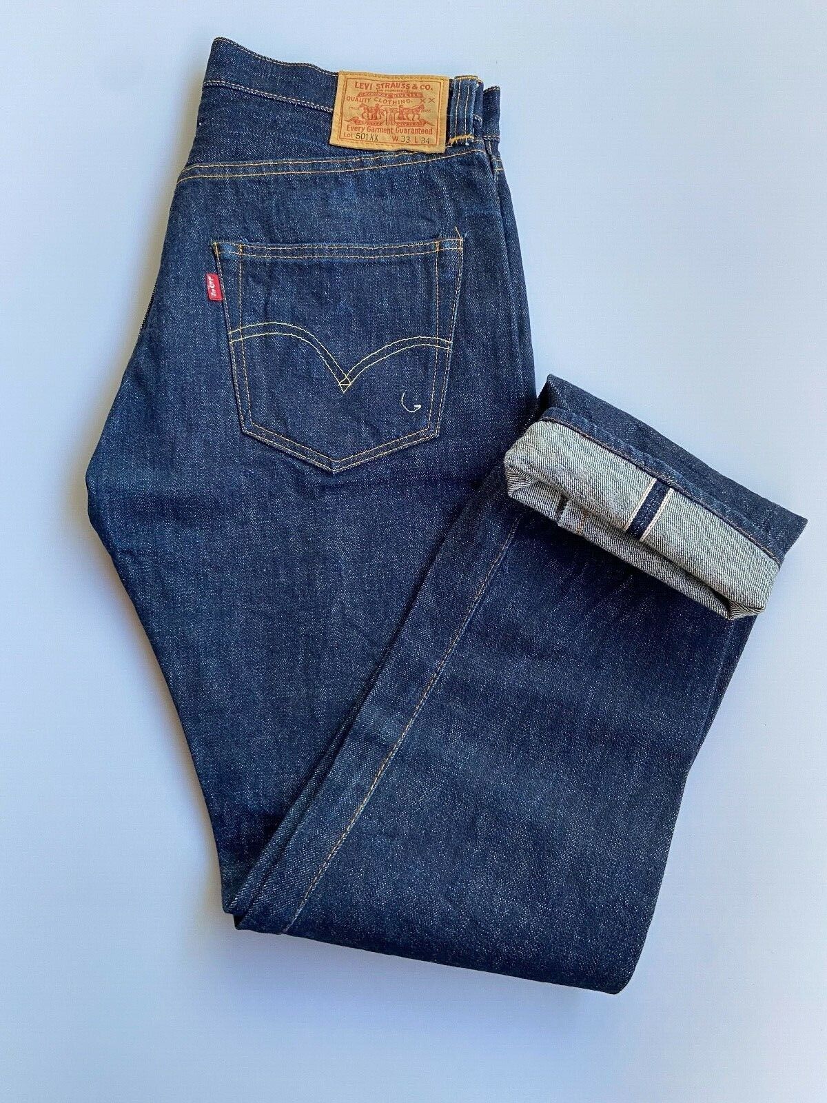 Vintage Levis 1947 NWT  501 selvedge R button Made in USA | eBay