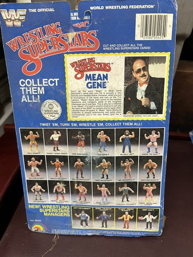WWF LJN Wrestling Superstars Mean Gene Okerlund Figure MOC WWE READ NEW! - Picture 5 of 5