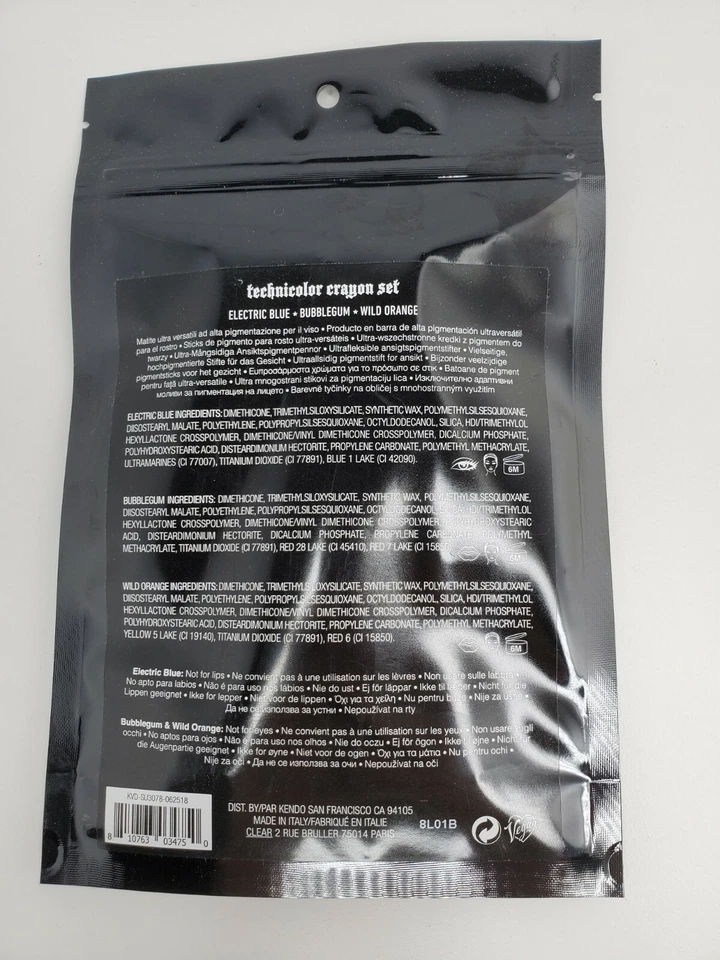 Nuevo en bolsa sellada - Juego de crayones KAT VON D Crush Technicolor VEGANO Foto 2 de 2