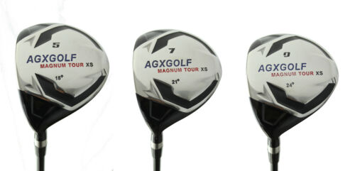 AGXGOF Left Hand Ladies XS #5, 7 & 9 Fairway Utility Woods wGraphite Shafts +HCs - Picture 2 of 5