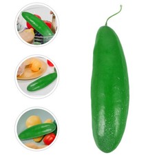 Plastic Decorative Artificial Green Cucumber Vegetable Prop 17.0 cm Length