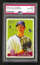 2008 Upper Deck UD Goudey #75 Clayton Kershaw RC Rookie PSA 10