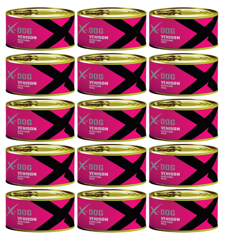 Nassfutter Hund 15 x 120g in Dosen Hundefutter mit 100% Wild Getreidefrei X-DOG - Bild 3 von 4