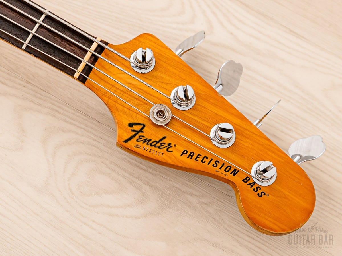 1977 Fender Precision Bass Natural Ash w/ EMG & Badass | eBay