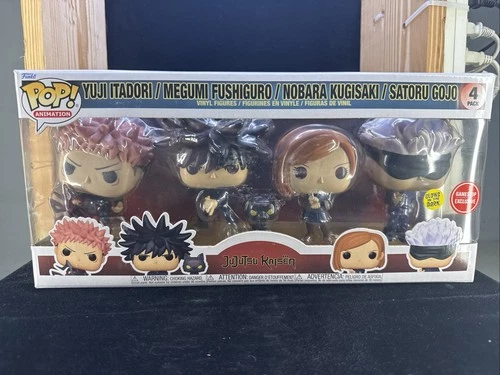 Funko Pop! Jujutsu Kaisen 4 Pack!! Glow in the Dark Gamestop Exclusive! In Hand!