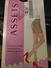 Spanx Assets Shaping Pantyhose Sara Blakely Women's Sz 1 Black - Sheer Leg NWT