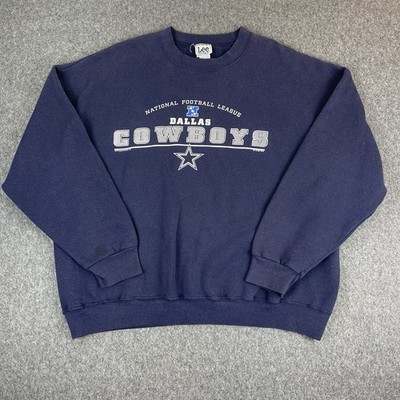 Vintage Y2K Dallas Cowboys Baggy Sweatshirt Mens 2XL Blue Lee Sport NFL