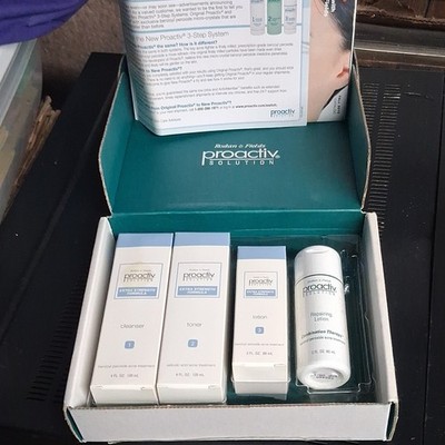Proactiv Solution Extra Strength 3-Step Acne Set Benzoyl Peroxide Cleanser Toner