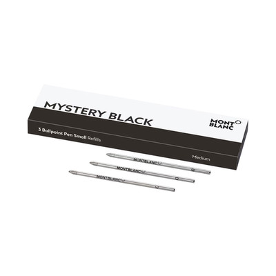Montblanc 3 Ballpoint Pen Small Refills, Mystery Black - Medium 128222