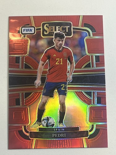 PEDRI 2023-24 Panini Select FIFA Terrace #100 Red “color match” Prizm SPAIN