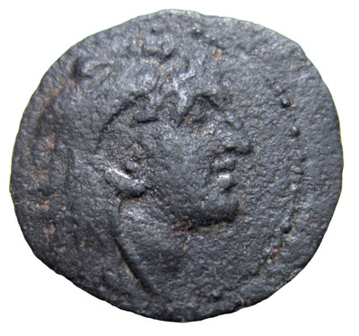 SELEUCID KINGDOM. AE 20. ALEXANDER I BALAS, 150-145 BC. APOLLO REVERSE.