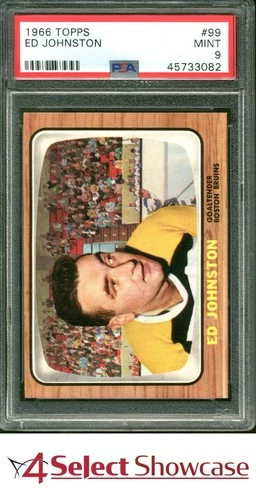 1966 TOPPS #99 ED JOHNSTON BRUINS POP 2 PSA 9 SET BREAK