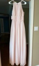Azazie Bonnie bridesmaid dress, blushing pink, size 8, worn once