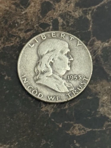 1953 D Ben Franklin Silver Half Dollar