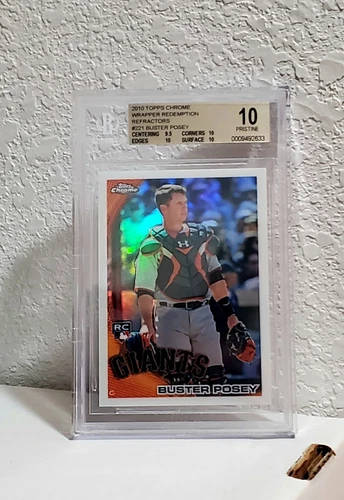 2010 Topps Chrome Buster Posey Wrapper Redemption Rookie BGS 10 Pristine Sf...