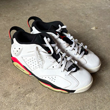 Jordan Air Jordan Retro 6 White Infrared Mens Low Top Sneakers White/Black/Red