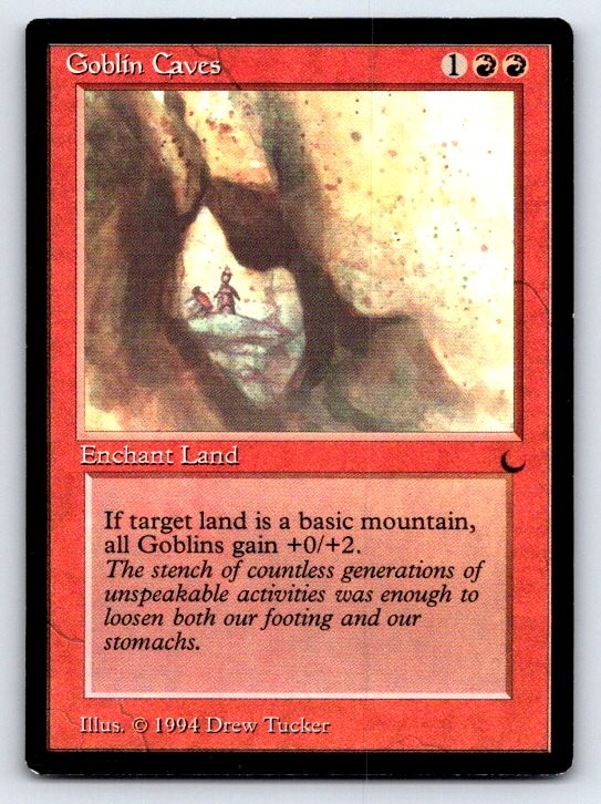 Goblin Caves Common The Dark Magic: The Gathering Lightly Played