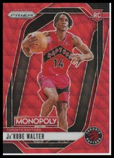 2024-25 Panini Prizm Monopoly Red Jakobe Walter Rookie #69 Toronto Raptors Card
