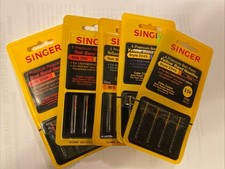 Singer Lot Of 5 Pkgs Sewing Machine Needles Style 2020,2045 Size 11,16 Assorted