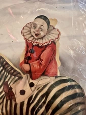 1990 John Grossman the gifted line rocking basket box Unopened Zebra Clown Vtg