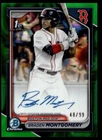 2024 Bowman Chrome 1st GREEN Lava Refractor Braden Montgomery Auto /99 Red Sox