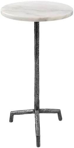 Elegant Puritan White Marble Drink Table by  - 22897 - Picture 3 of 4