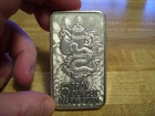 5 troy ounce oz .999 silver bar snake design