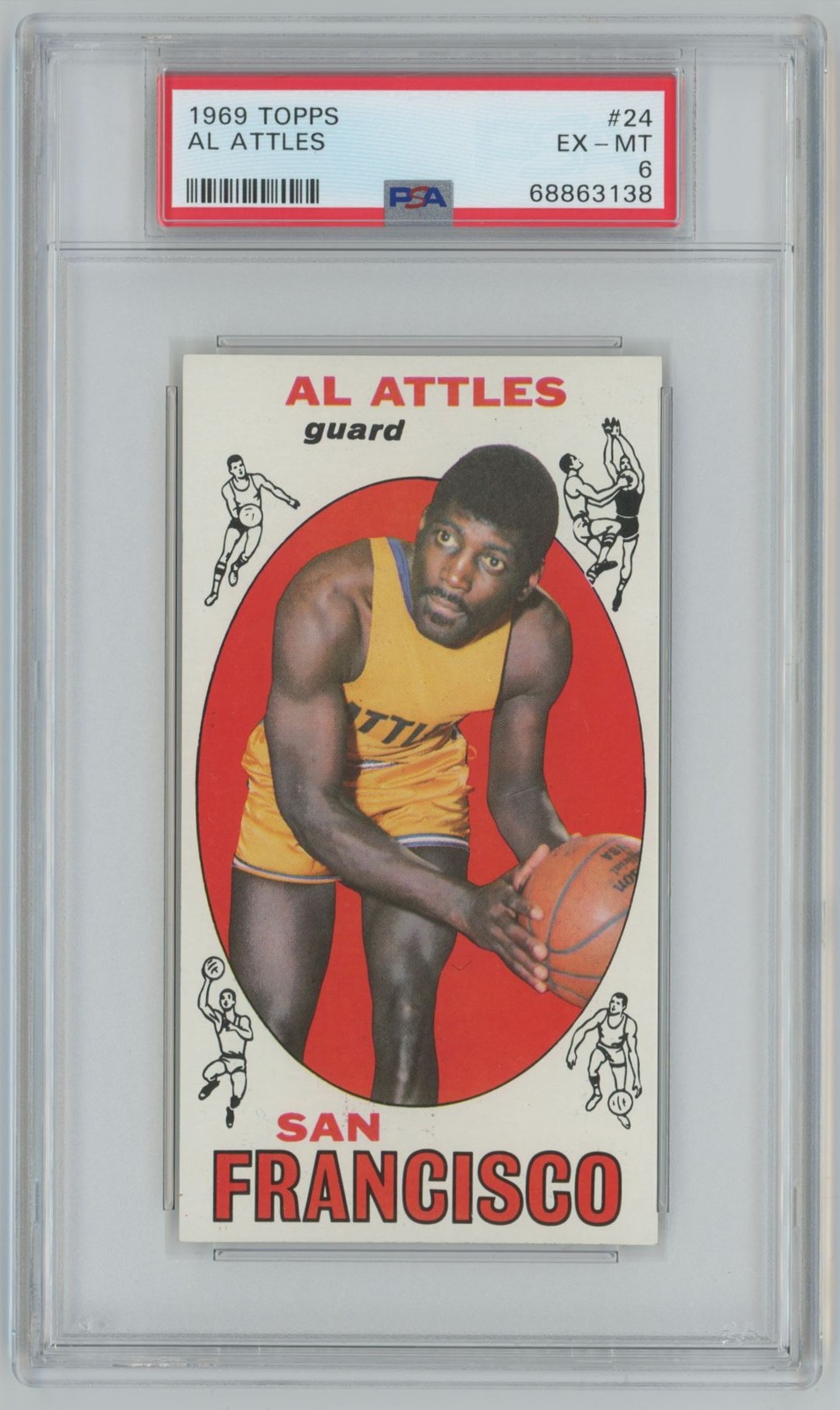 1969-70 Topps Al Attles PSA 6 San Francisco Warriors #24 C29