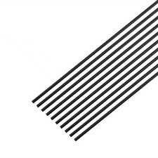 10 PCS Carbon Fiber Rods 1x400mm Solid Matte Round Bar DIY Crafts RC Car Model